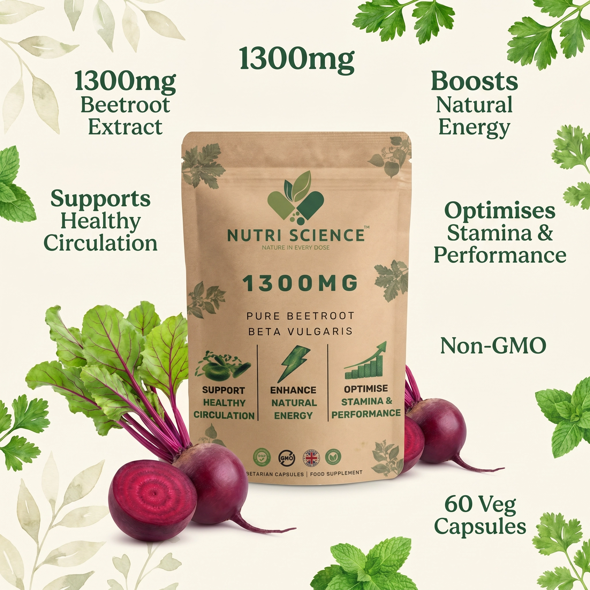 Nutri Science product with benefit callouts